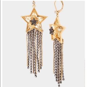 Betsey Johnson Celestrial punk fringe earrings